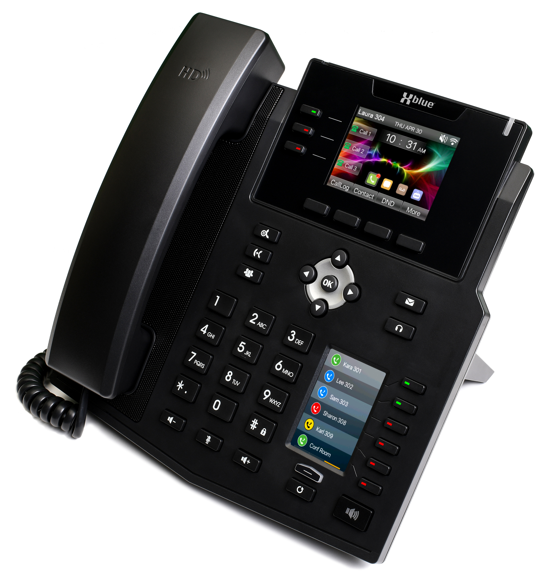 QB1 Business Phone System w/ 4 IP8g VoIP Phones, 4 Line Ports - XBLUE