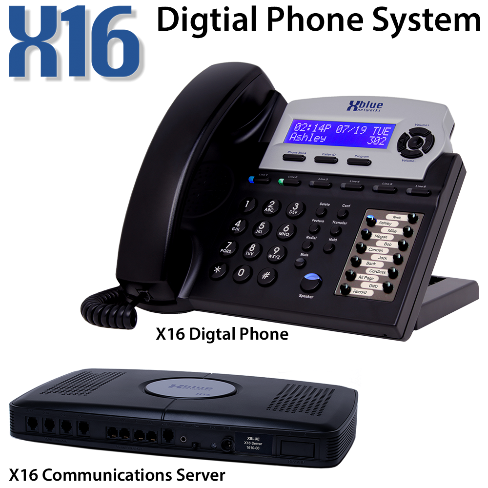 XB1670-00 Xblue Networks X16 Office Phone 6 Line Digital Speakerphone 